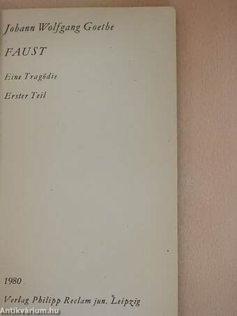 Faust I.