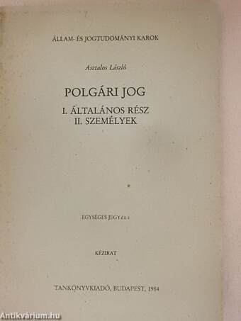 Polgári jog I-II.