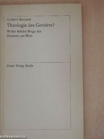 Theologie des Genitivs?