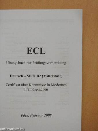 ECL - Übungsbuch zur Prüfungsvorbereitung