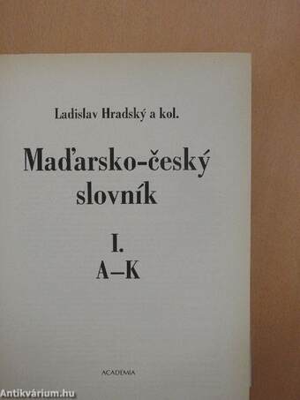 Mad'arsko-cesky slovník I-II.