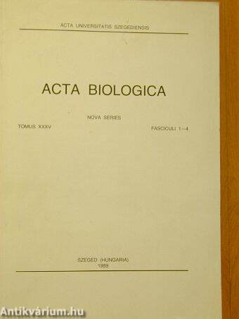 Acta Biologica Tomus XXXV. Fasciculi 1-4.