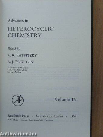 Advances in Heterocyclic Chemistry - Volume 16