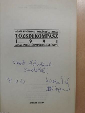 Tőzsdekompasz 1991 (dedikált példány)