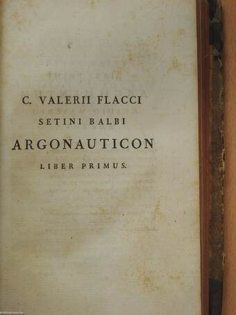 C. Valerii Flacci Setini Balbi Argonauticon Libri Octo