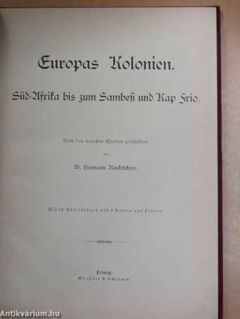 Süd-Afrika bis zum Sambesi und Kap Srio (gótbetűs)