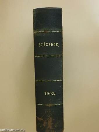 Századok 1903/1-10.