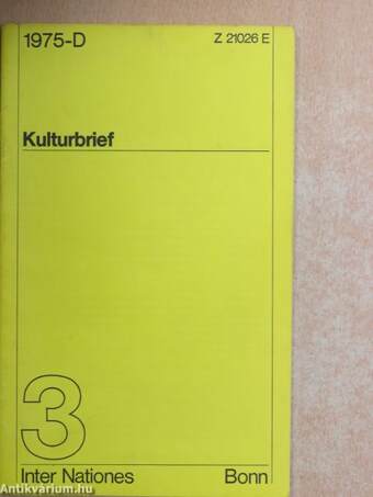 Kulturbrief März 1975