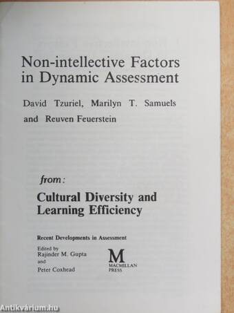 Non-intellective Factors in Dynamic Assessment