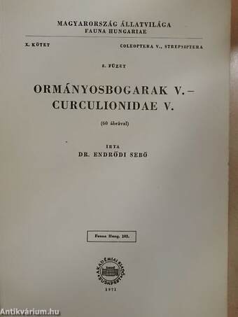 Ormányosbogarak V.