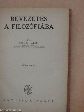 Bevezetés a filozófiába