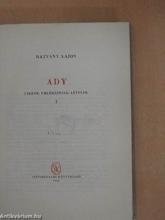 Ady I-II.