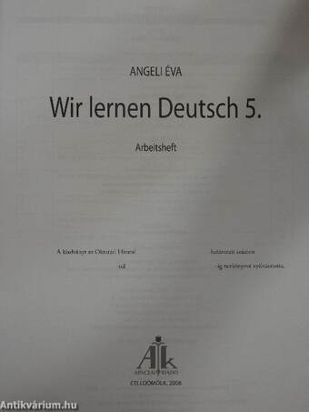 Wir lernen Deutsch 5. - Arbeitsheft