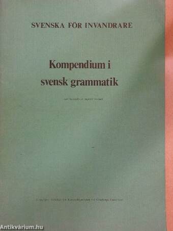 Kompendium i svensk grammatik