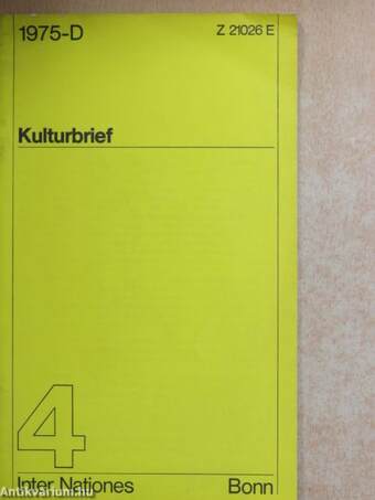 Kulturbrief April 1975