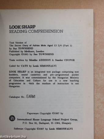 Look Sharp - Booklet 1