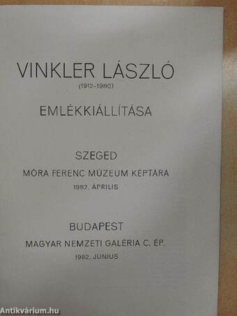 Vinkler László emlékkiállítása