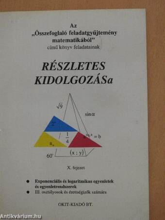 Az "Összefoglaló feladatgyűjtemény matematikából" című könyv feladatainak részletes kidolgozása X. fejezet