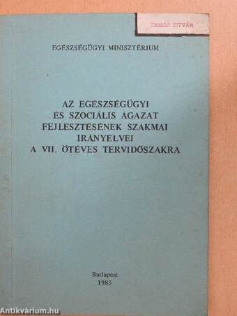 Az egészségügyi és szociális ágazat fejlesztésének szakmai irányelvei a VII. ötéves tervidőszakra