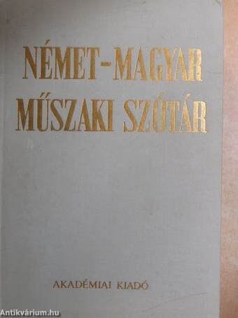 Német-magyar műszaki szótár