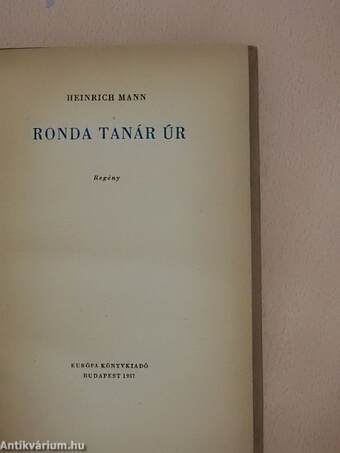 Ronda tanár úr