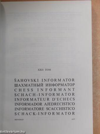 Sahovski informator 22.