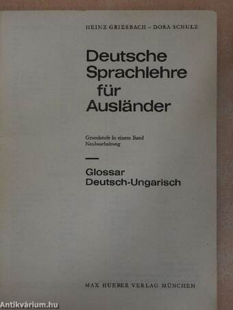 Deutsche Sprachlehre für Ausländer - Glossar