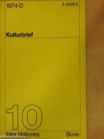 Kulturbrief Oktober 1974