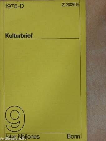 Kulturbrief September 1975