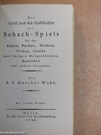 Der Geist und die Geschichte des Schach-Spiels