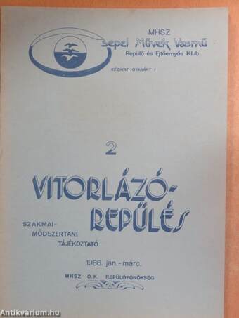 Vitorlázórepülés 1986. január-december