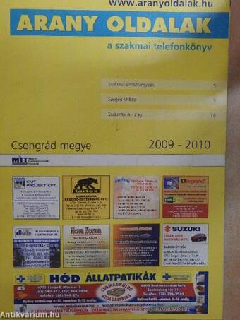 Arany Oldalak/Telefonkönyv - Csongrád megye 2009-2010.