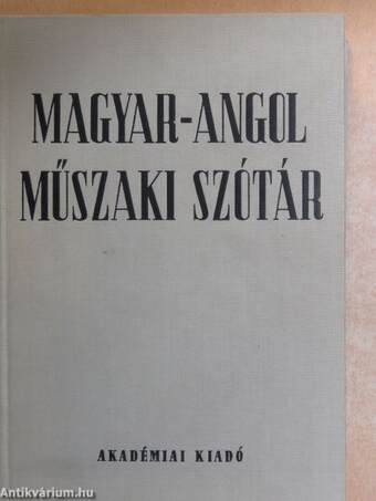 Magyar-angol műszaki szótár