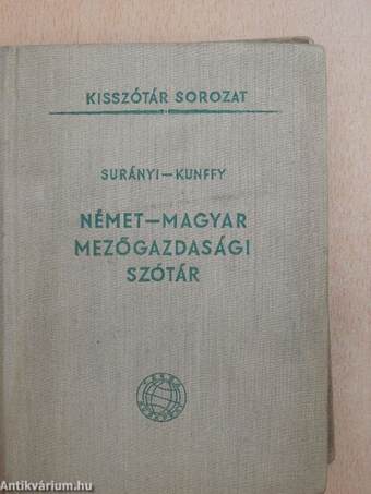 Német-magyar mezőgazdasági szótár