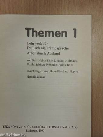 Themen 1 - Arbeitsbuch