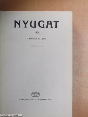 Nyugat 1909. I-II.