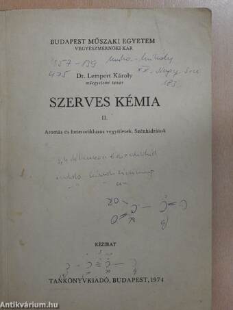 Szerves kémia II.