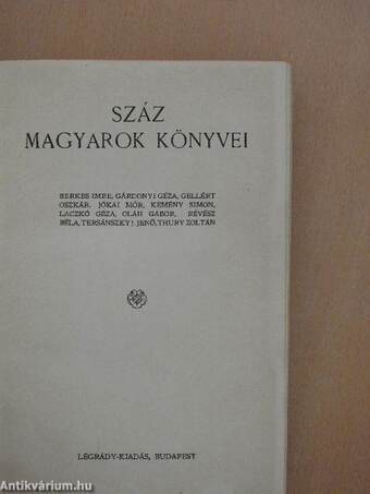 Száz magyarok könyvei III.