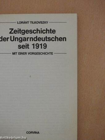 Zeitgeschichte der Ungarndeutschen seit 1919