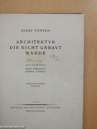 Architektur die nicht gebaut wurde II. (töredék)