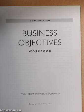 Business Objectives - Workbook