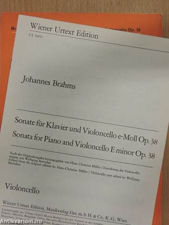 Sonate für Klavier und Violoncello e-Moll Op. 38/Sonata for Piano and Violoncello E minor Op. 38