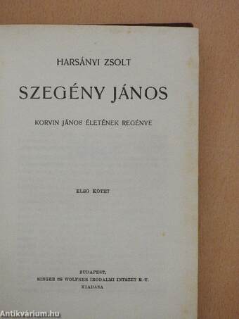 Szegény János I-II.