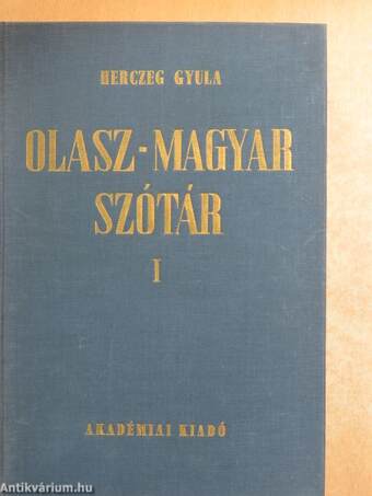 Olasz-magyar szótár I-II.