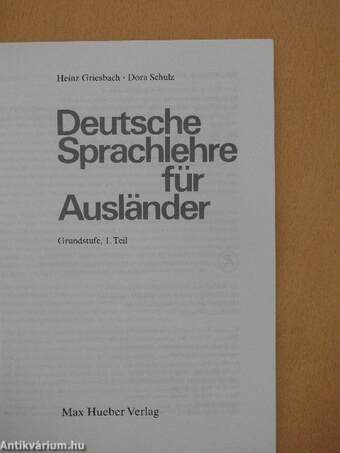 Deutsche Sprachlehre für Ausländer Grundstufe 1.