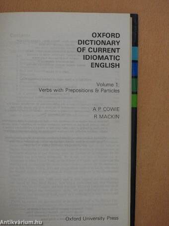 Oxford Dictionary of Current Idiomatic English 1-2