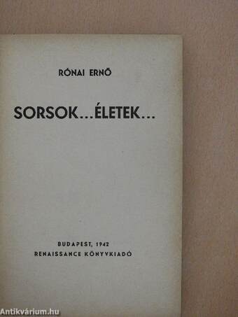 Sorsok... életek...