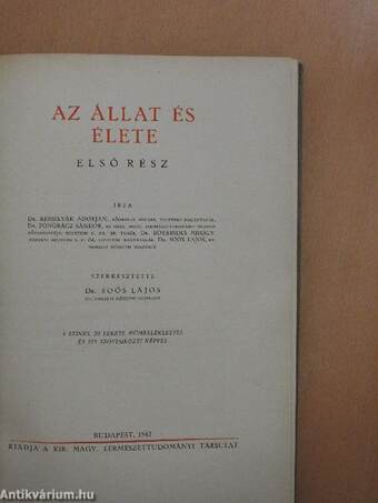 Az állat és élete I-II.