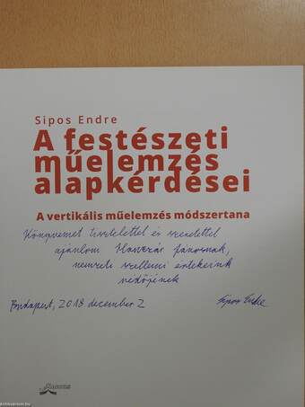 A festészeti műelemzés alapkérdései (dedikált példány)