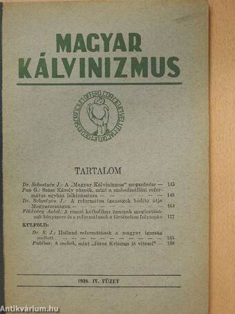 Magyar Kálvinizmus 1938/4.